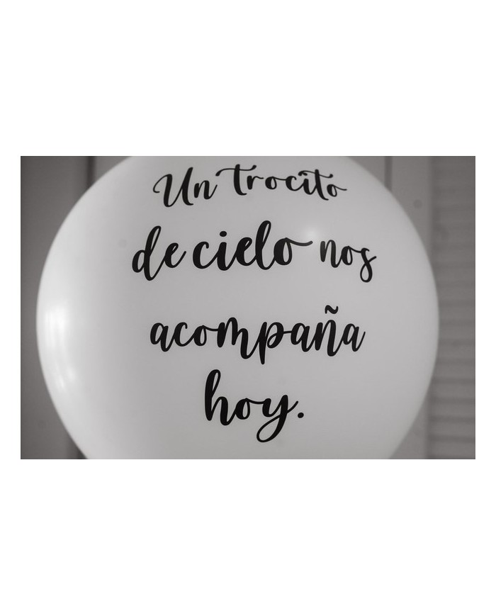 Globo un trocito de cielo nos acompaña hoy detalle emotivo boda abuelo abuela papá mamá