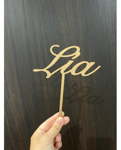 Topper en madera DM con nombre